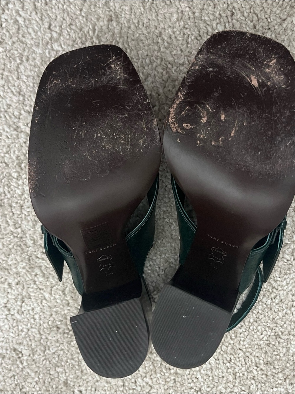Tory Burch Banana Heel Sandal Green - Picture 7 of 8